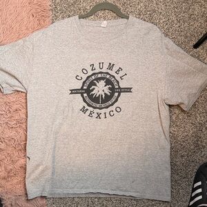 Gray Cozumel Mexico Graphic T-Shirt
